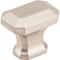 Jeffrey Alexander 1-1/4" Overall Length Satin Nickel Emerald Ella Cabinet Knob 165SN - alternate 1